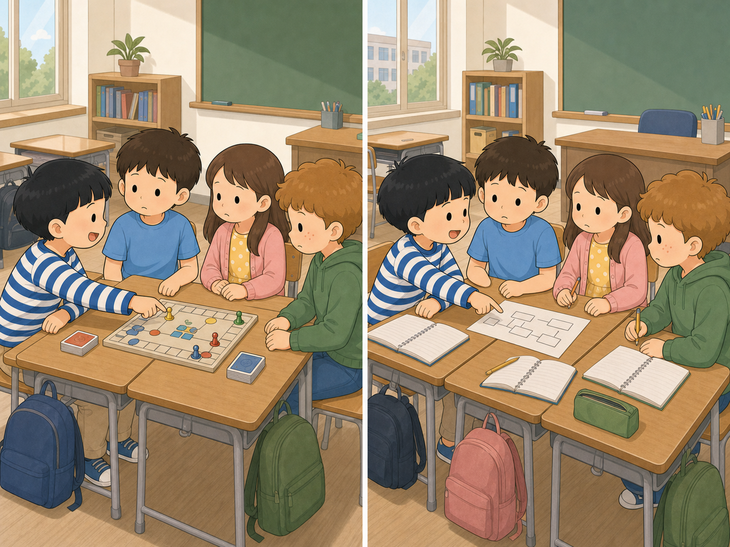 초등 또래 놀이에서 차례와 친구 반응을 놓치고 어긋나는 장면